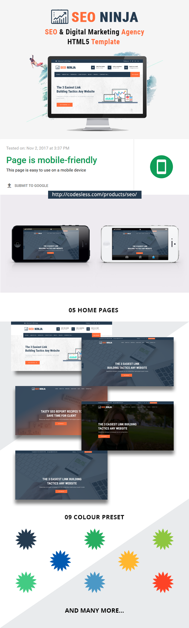 SEO Ninja - SEO and Digital Marketing Agency Responsive HTML Template 