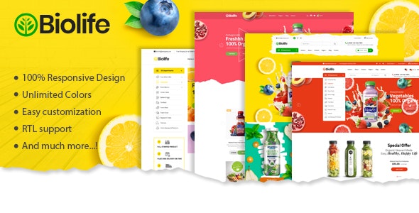 Biolife - Organic Food Magento 2 Theme | RTL Supported - Shopping Magento