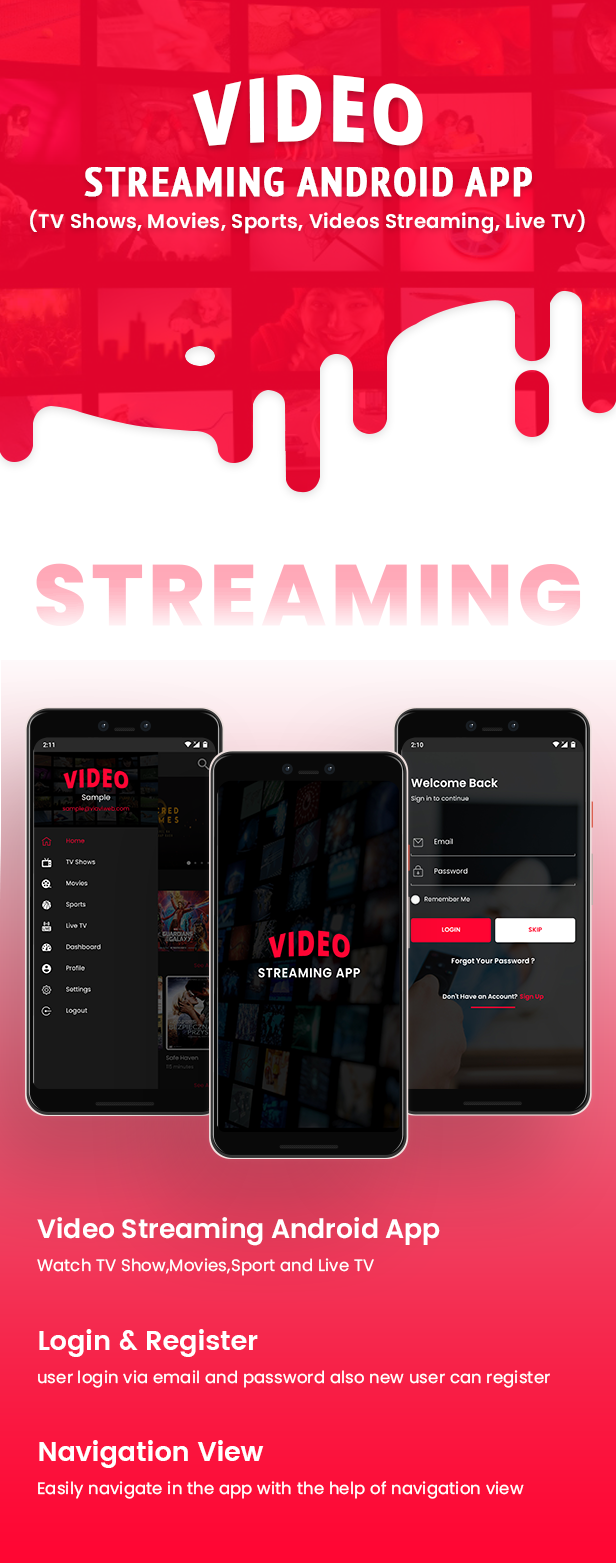 Video Streaming Android App (TV Shows, Movies, Sports, Videos Streaming, Live TV) - 6
