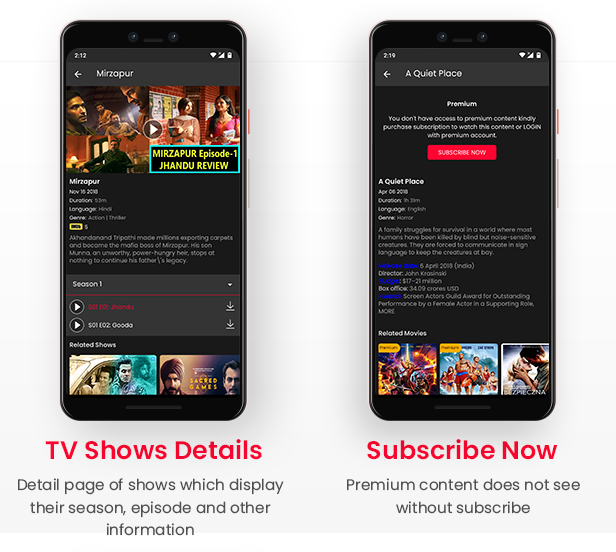 Video Streaming Android App (TV Shows, Movies, Sports, Videos Streaming, Live TV) - 8