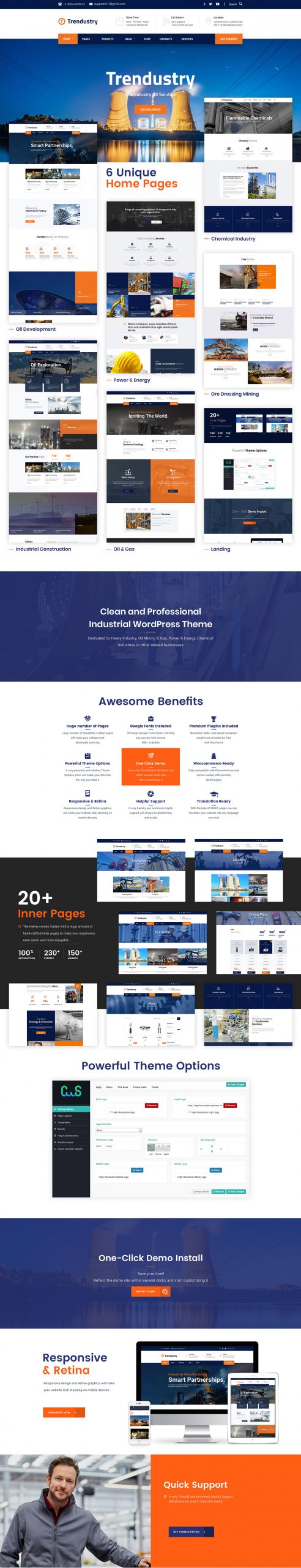 Trendustry - Industrial & Manufacturing WordPress Theme