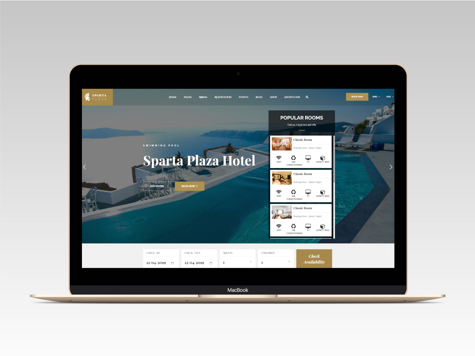 Sparta | Hotel & Resort HTML5 Template - 16