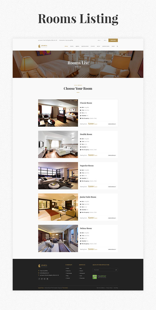 Sparta | Hotel & Resort HTML5 Template - 22