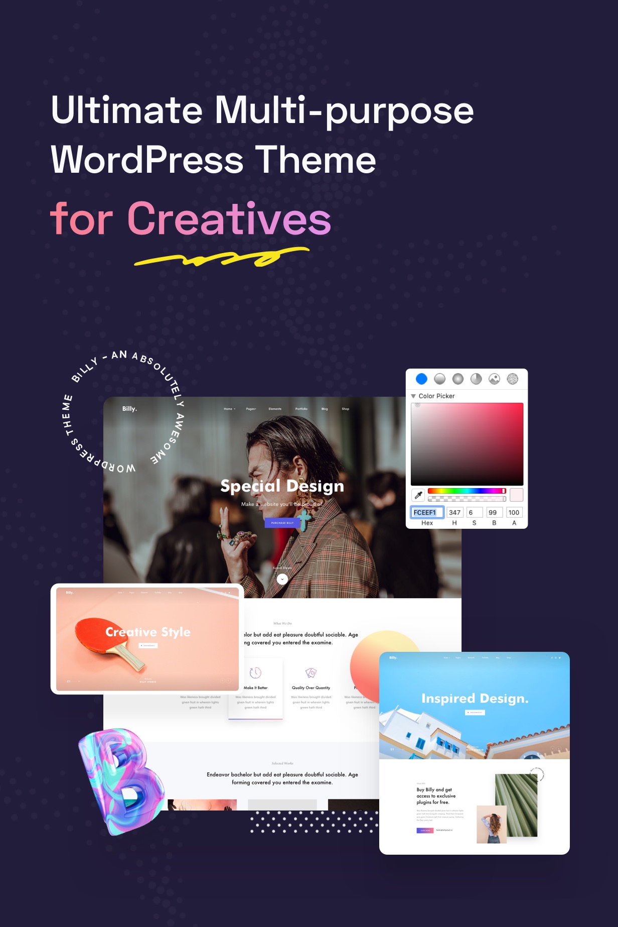 Billey - Creative Portfolio & Agency WordPress Theme - 4