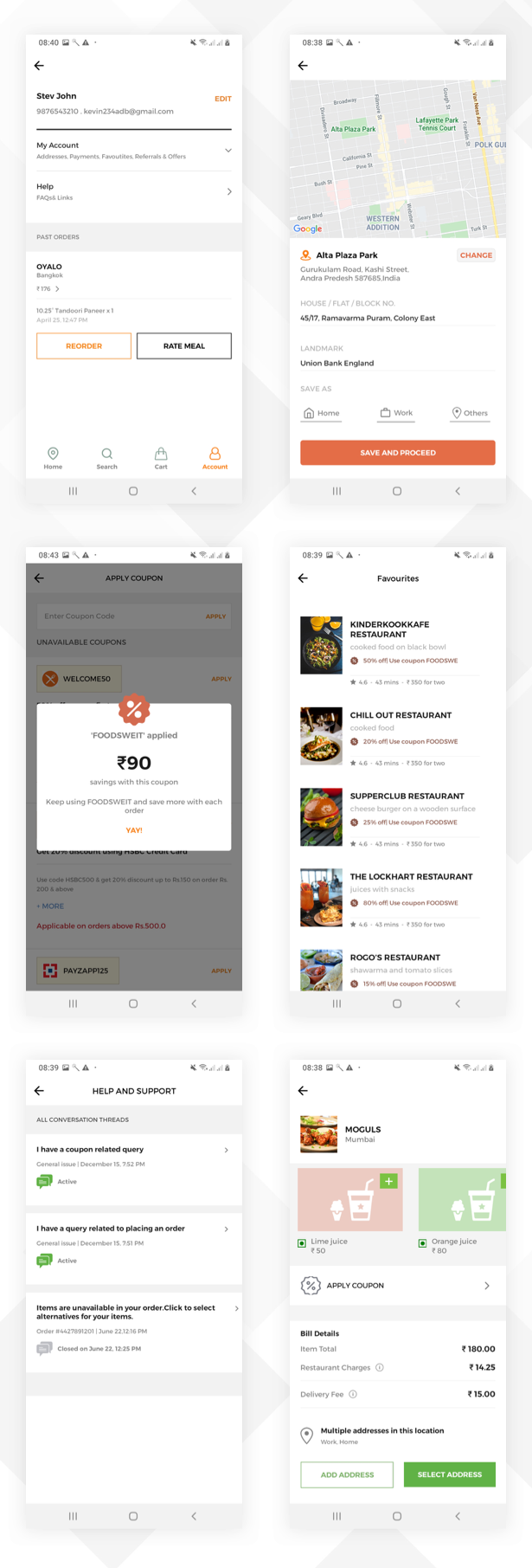 FoodsWe App UI