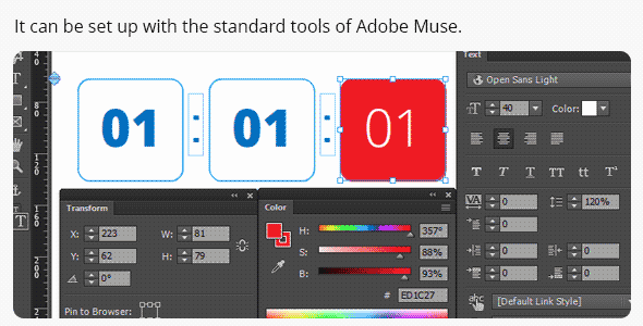 Easy Countdown Timer for Adobe Muse - 1