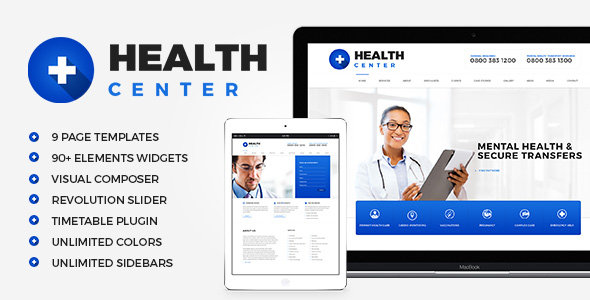 HealthCenter - Medical WordPress theme