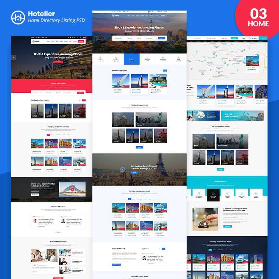Hotelier Directory Listing PSD Template - 12