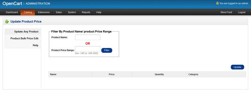 Opencart Bulk Price Update - 6