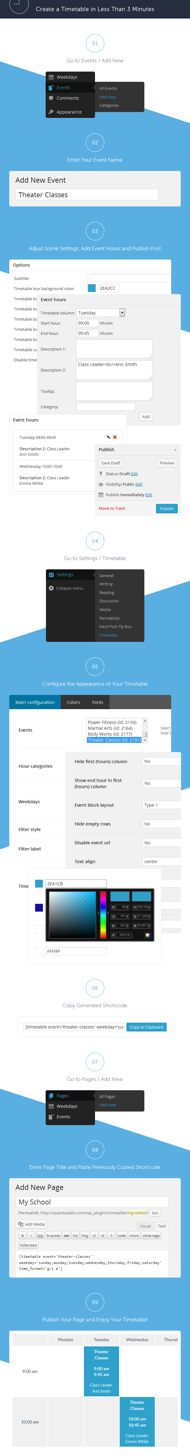 Timetable Responsive Schedule For WordPress - 13