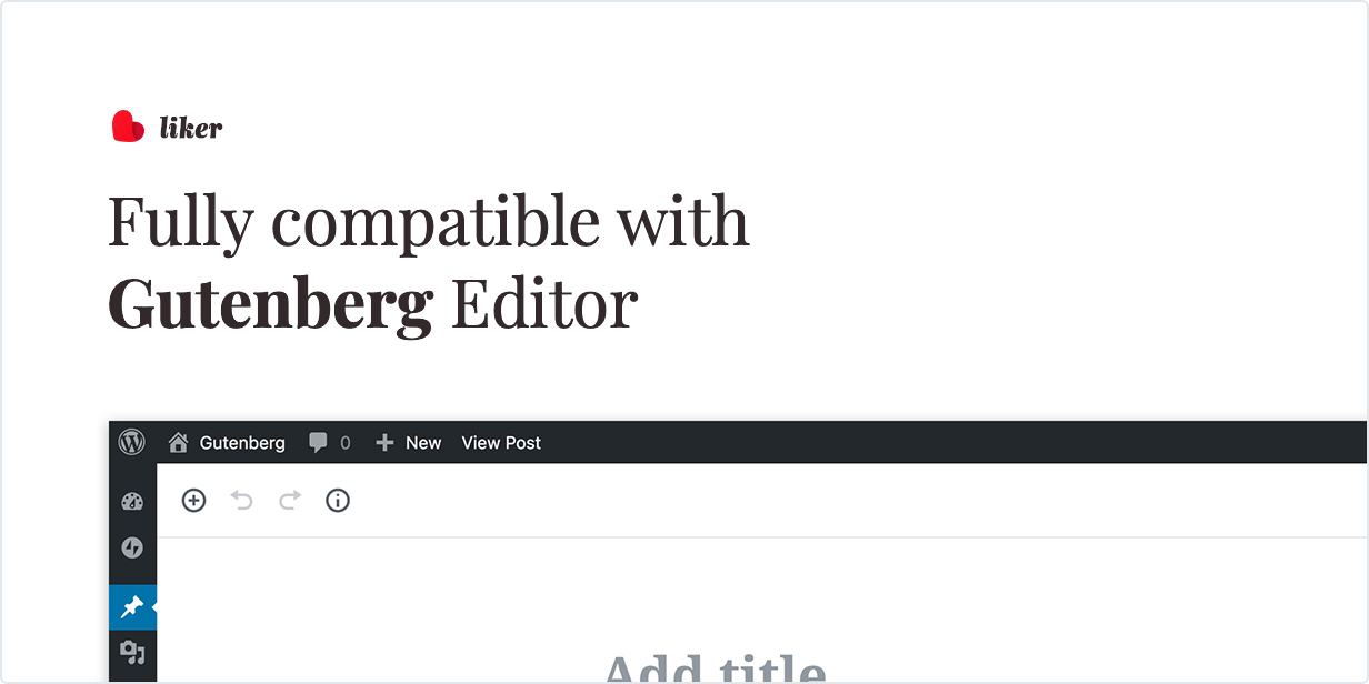 Fully compatible with Gutenberg Editor