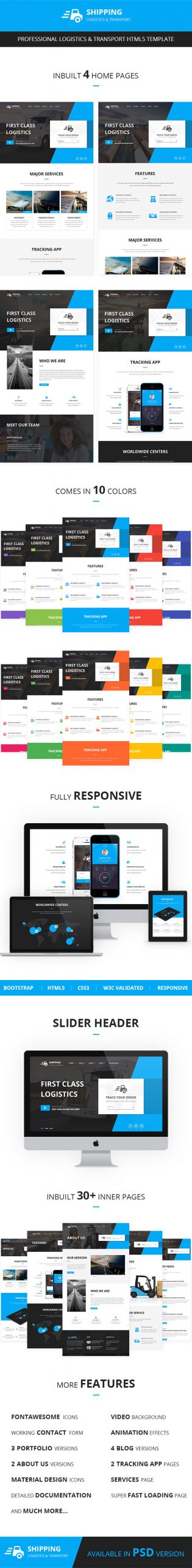 Shipping - Logistics & Transport HTML Template - 1