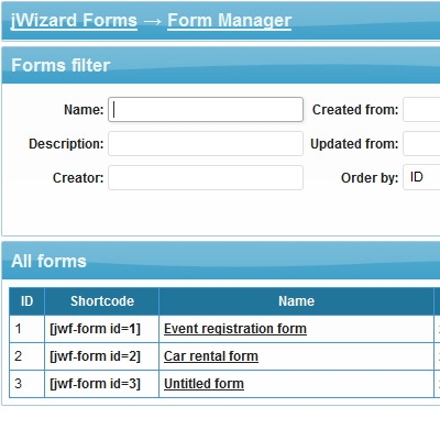 jWizard Forms - WordPress Form Creator - 2