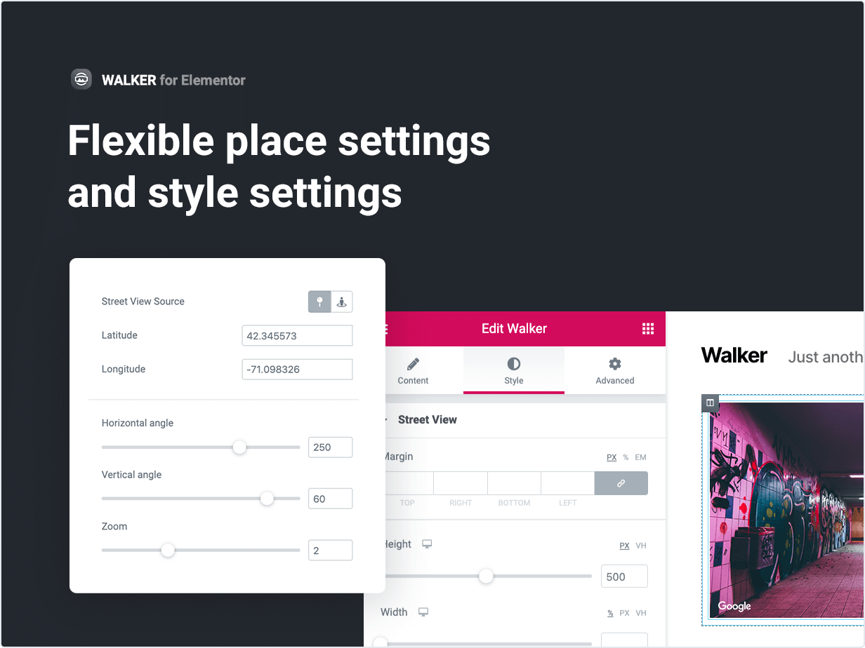 Flexible place settings and style settings
