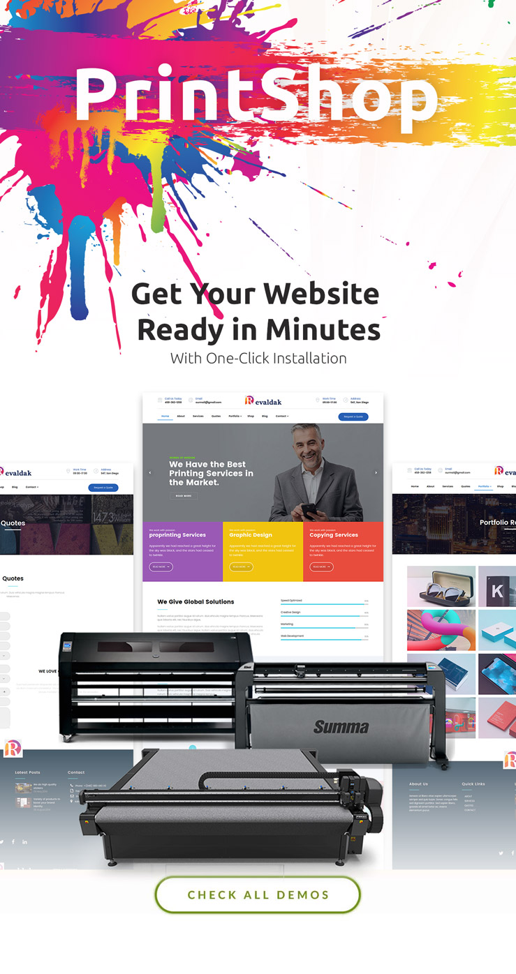 WordPress print shop theme