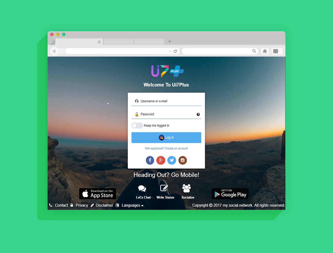 Ui7Plus Theme for Socialkit - 1