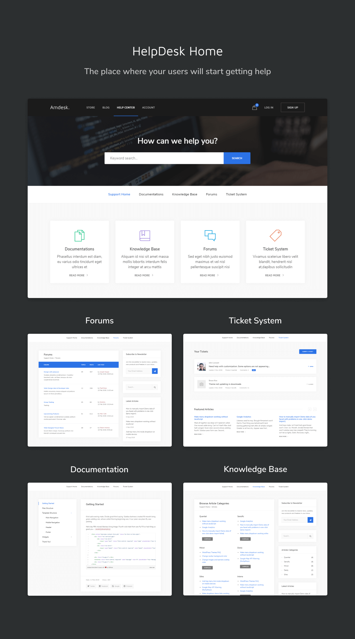 HelpDesk Bootstrap Template