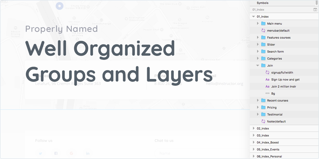 Properly Named Well Organized Groups and Layers