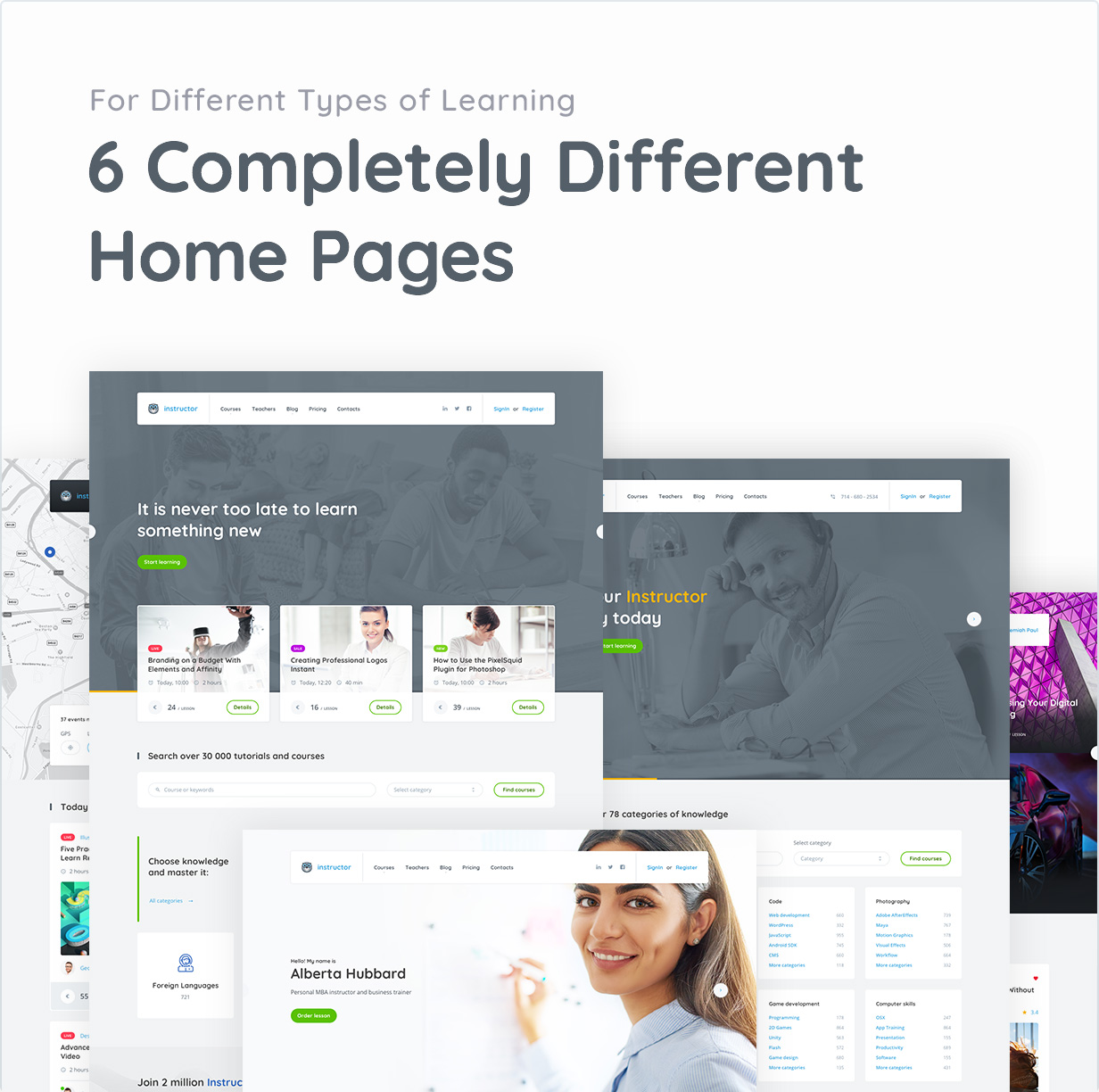 For Different Types of Learning 6 Completely Different Home Pages