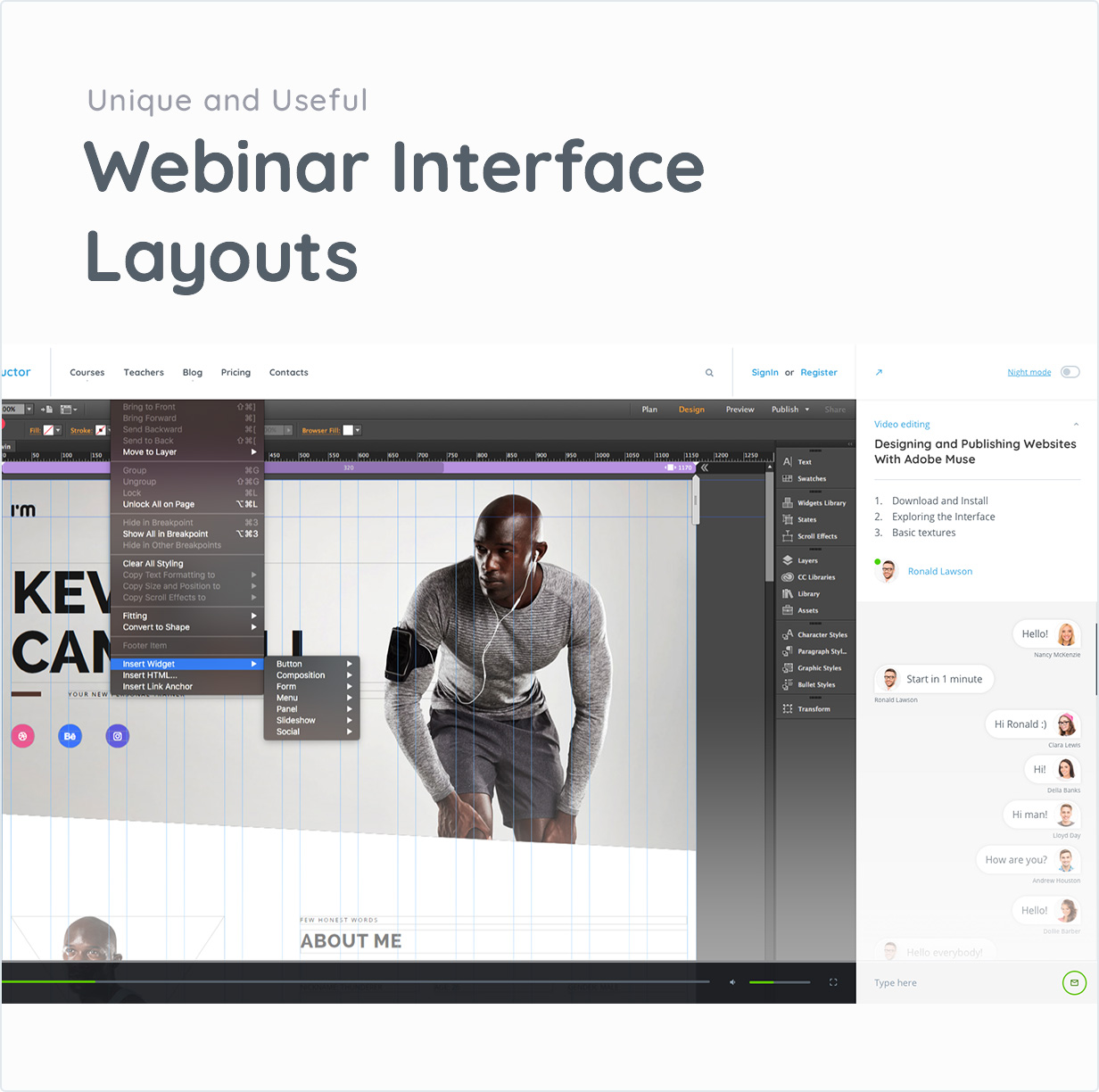 Webinar Interface Layouts