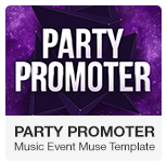 Party Promoter - Club Music Event Adobe Muse Template
