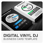 Serato Digital Vinyl DJ Business Card PSD template