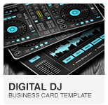 Premium Digital DJ Business Card PSD template