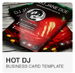 Hot DJ Business Card PSD template