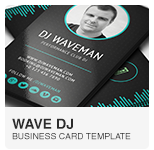 Wave DJ Business Card PSD template