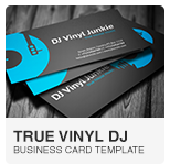 Vinyl DJ Business Card PSD template