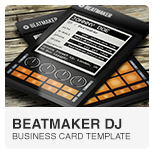 Beatmaker Digital DJ Business Card PSD template