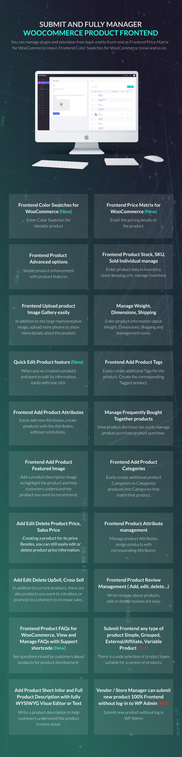 WooCommerce Frontend Dashboard Manager