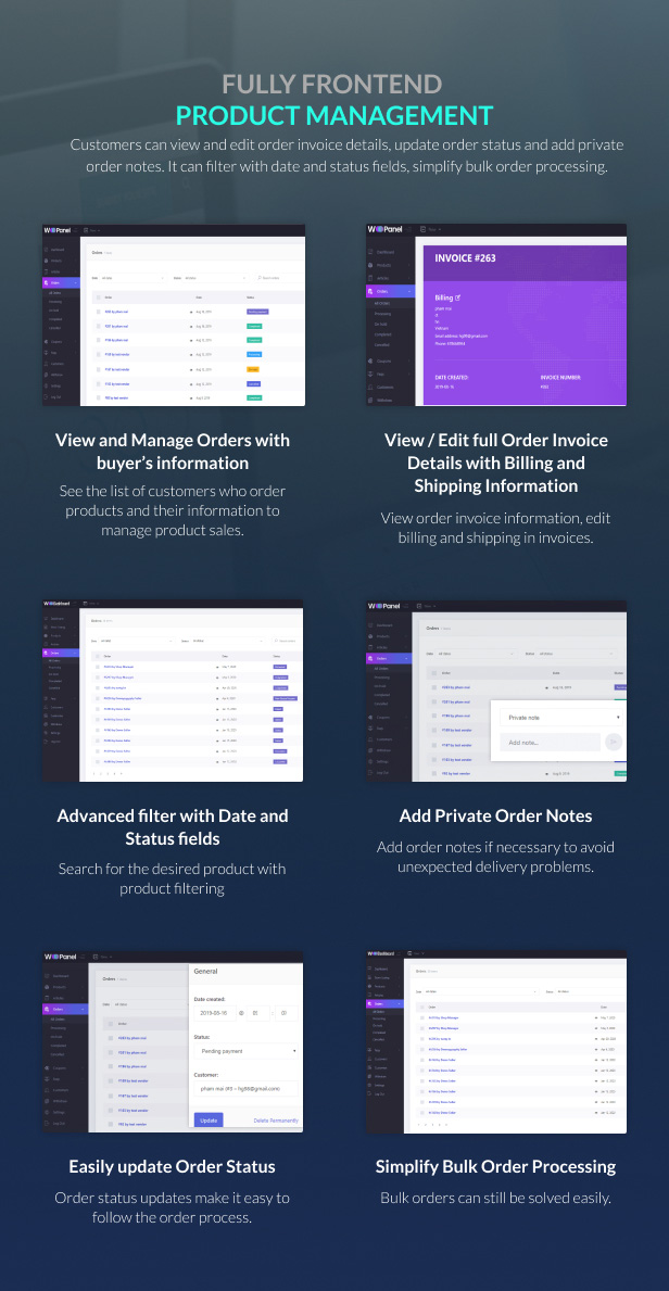 WooCommerce Frontend Dashboard Manager