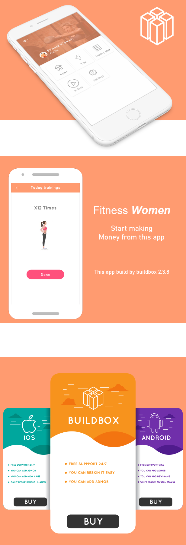 FITNESS WOMEN WITH ADMOB - ANDROID STUDIO - 2