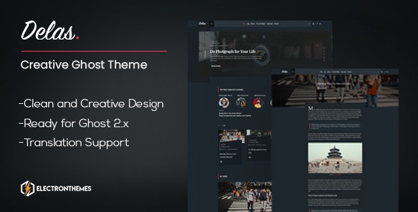 Delas -  Creative Ghost Portfolio and Magazine Theme - Ghost Themes Blogging