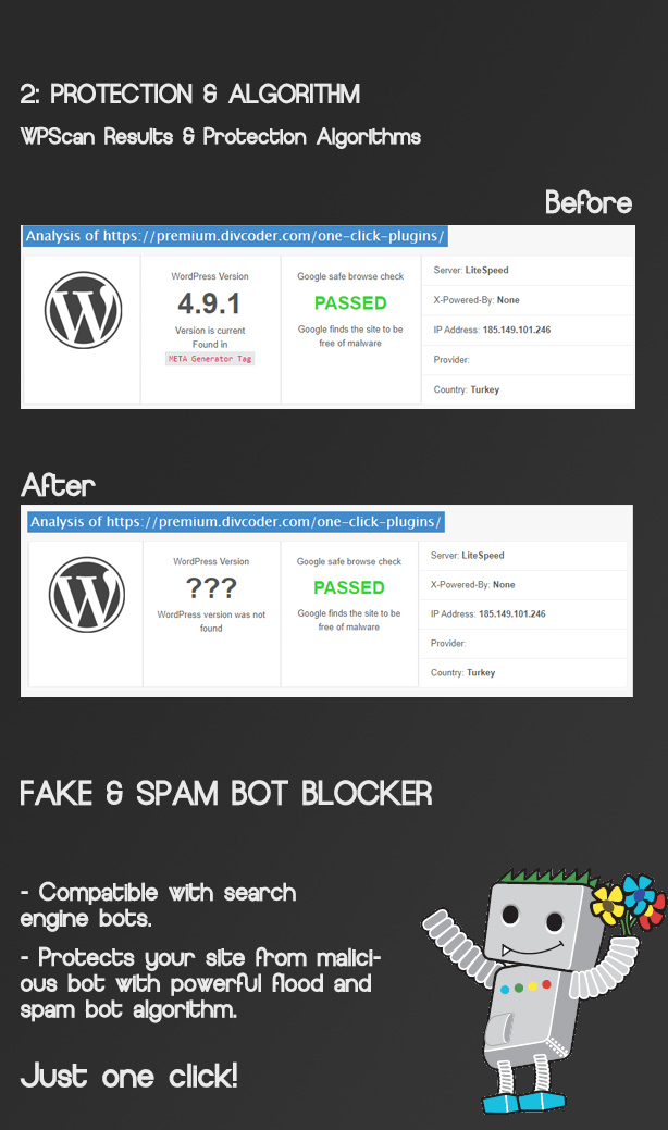 One Click - WordPress Security - 2