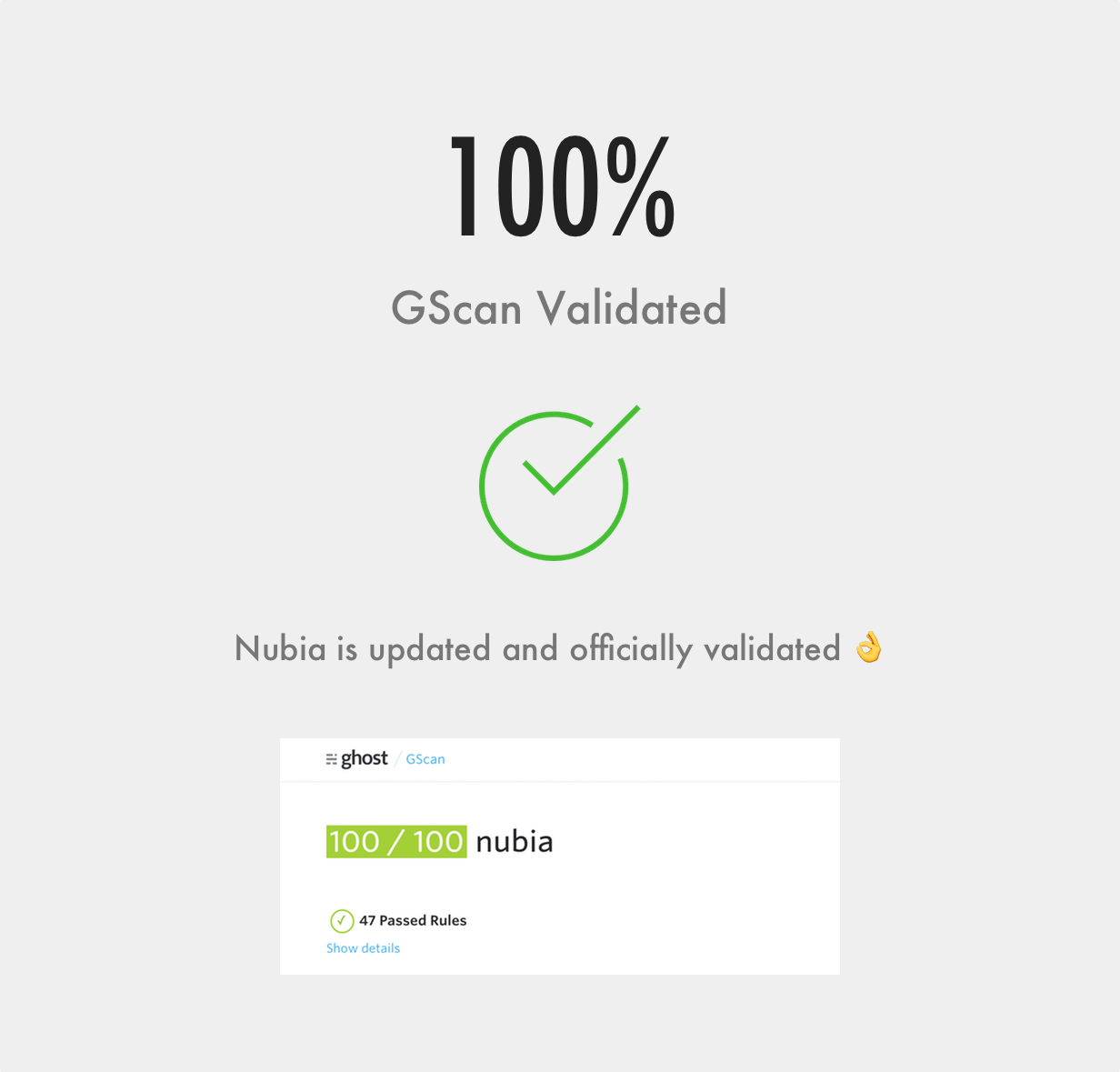 Nubia Ghost Theme Validated With GScan