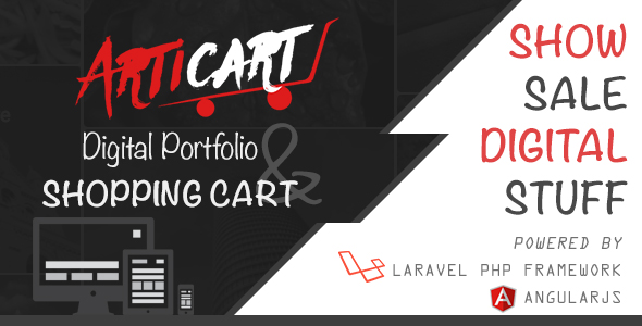 Articart Digital Portfolio Website and Shopping Cart