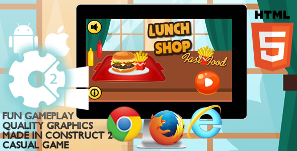 Lunch Shop Html5 Game - CodeCanyon Item for Sale