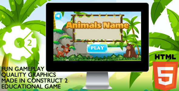 Animals Name Educational - CodeCanyon Item for Sale
