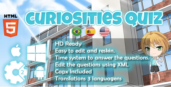 Curiosities Quiz - HTML5 Game (Capx) - CodeCanyon Item for Sale