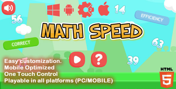 Math Speed - HTML5 Game (Capx) - CodeCanyon Item for Sale