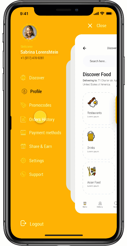 Dobule - Food Delivery UI Kit for Mobile App - 1
