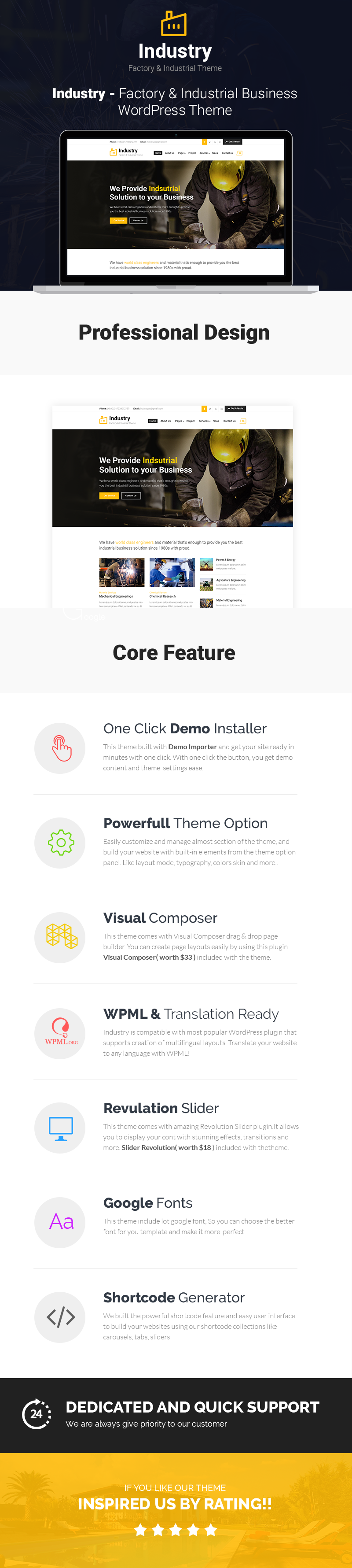 Industry - Factory & Industrial Business WordPress Theme - 1