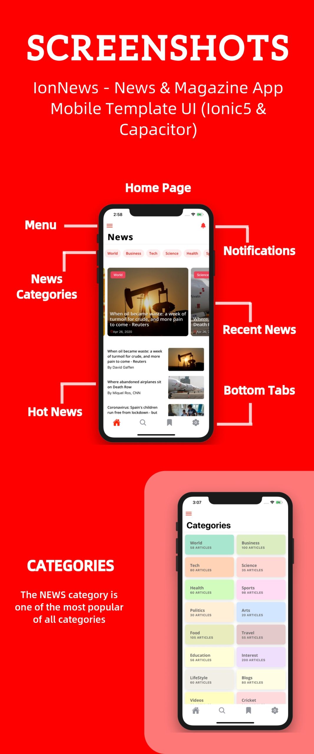 IonNews - News & Magazine App Mobile Template UI (Ionic5 & Capacitor) - 4