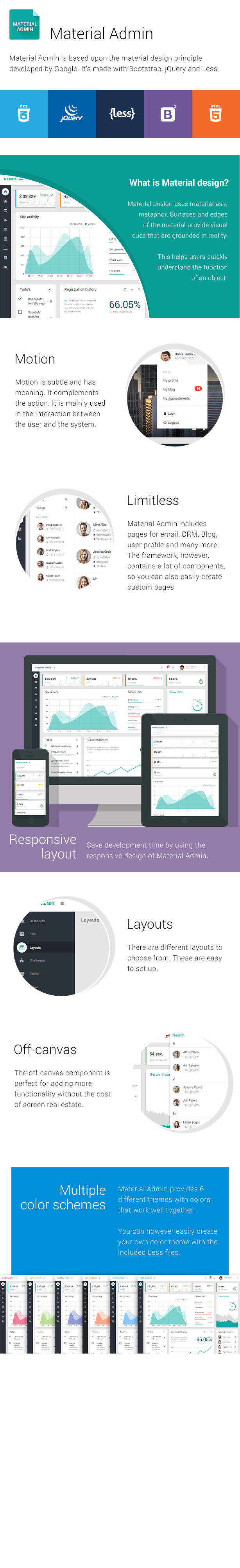 Material Admin - Bootstrap HTML5 App - 1