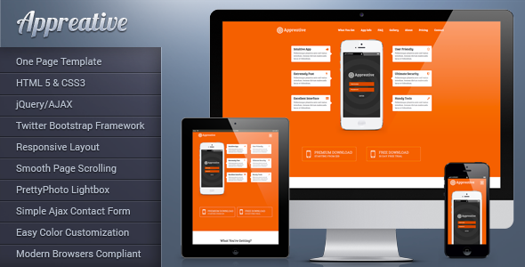 Appreative Responsive Landing Page