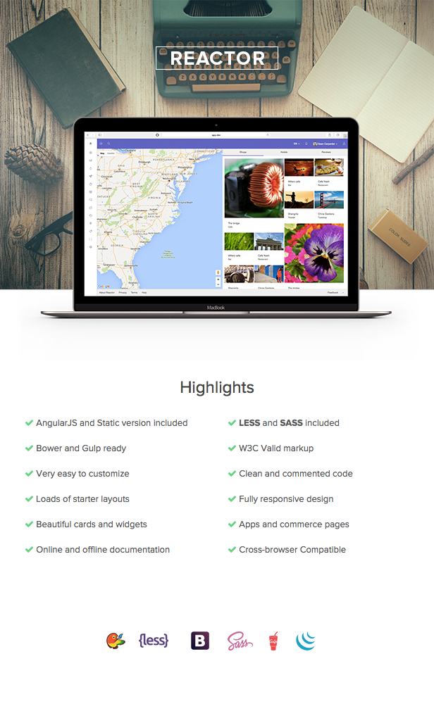 Reactor - Bootstrap Admin Template - 1