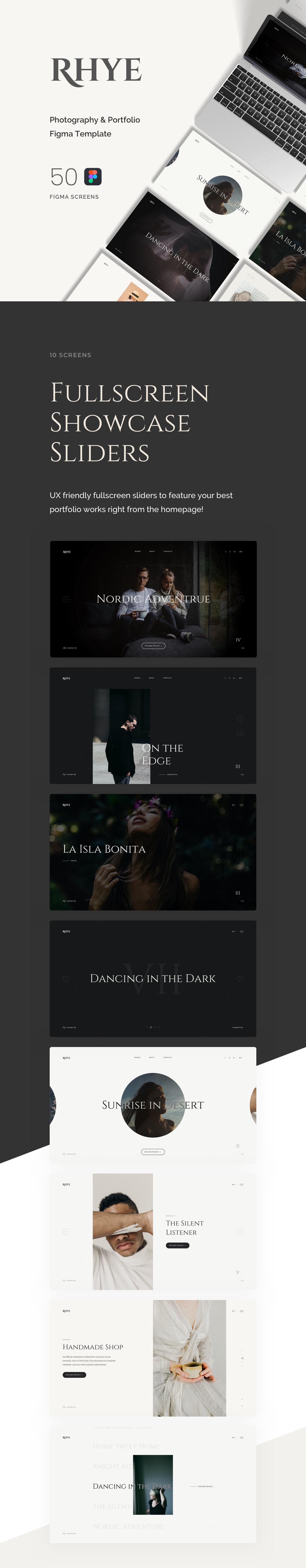 Rhye – Photography & Portfolio Figma Template - 4