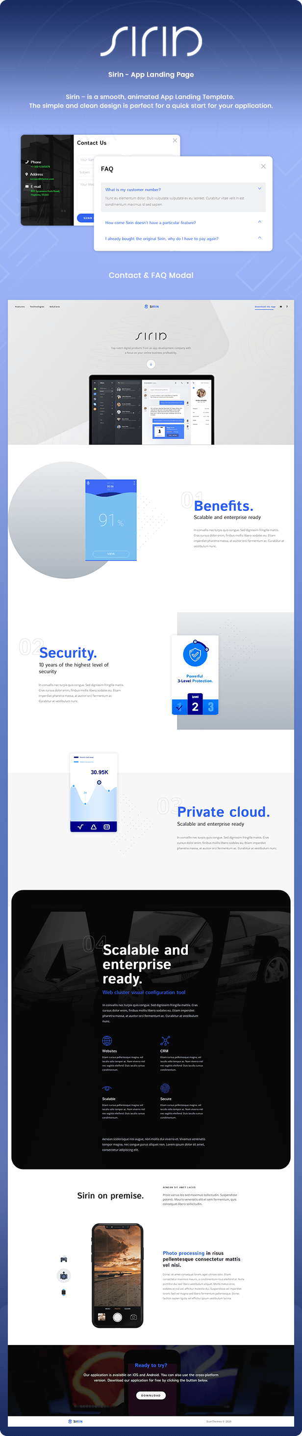 Sirin - App Landing Page - 1